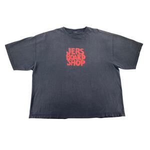 Jers Board Shop Faded Black Graphic T Shirt Oversized Skate Surf Streetwear